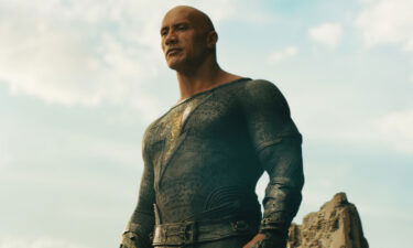 Dwayne Johnson is pictured here in a scene from "Black Adam."