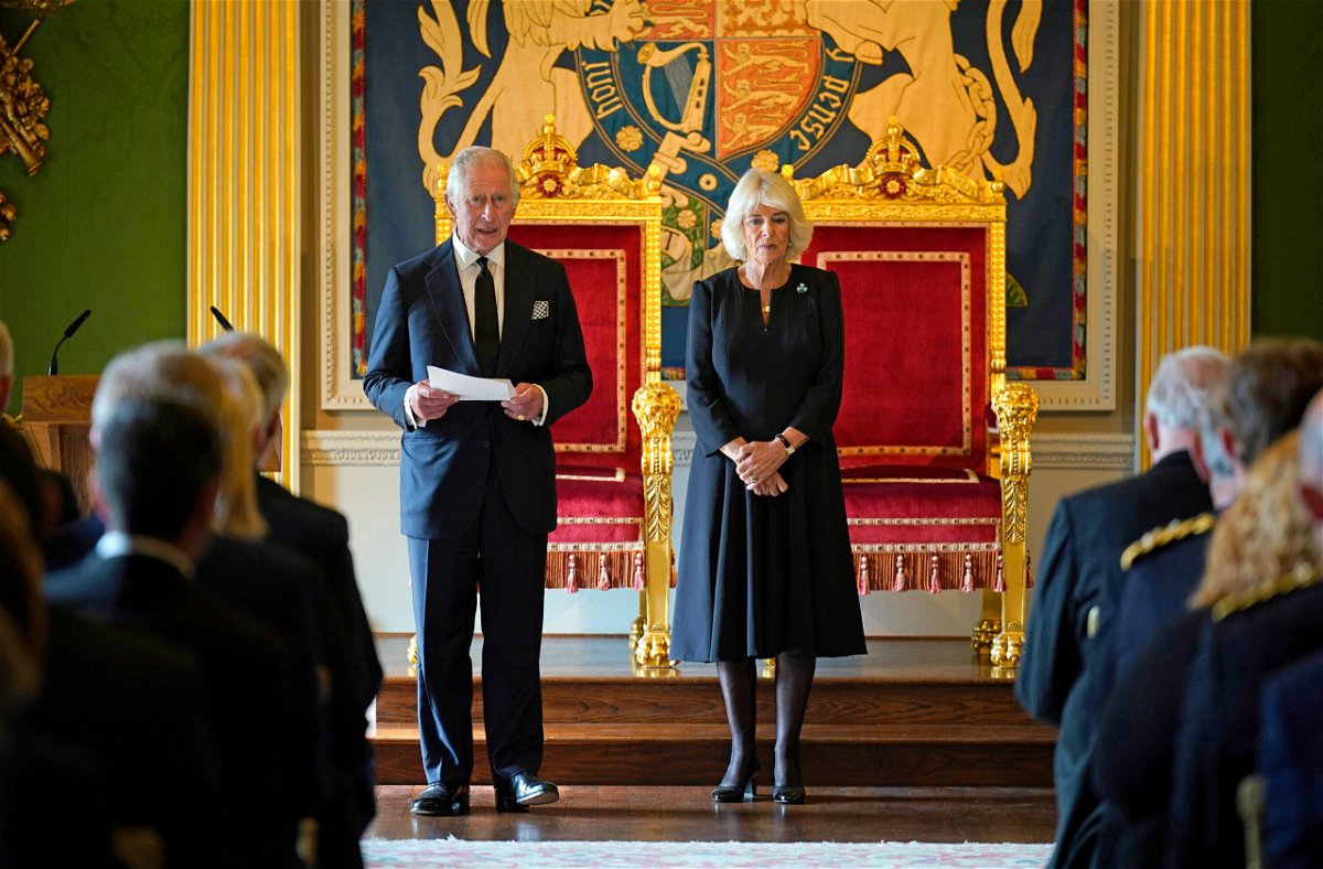 <i>NIALL CARSON/POOL/AFP via Getty Images</i><br/>Britain's King Charles III
