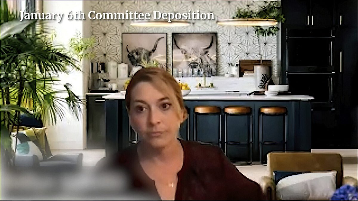 <i>House Select Committee/AP</i><br/>This exhibit from video released by the House Select Committee shows a deposition with Kellye SoRelle