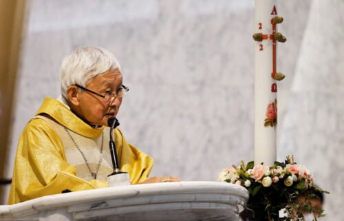 Cardinal Joseph Zen holds a Mass in Hong Kong on May 24