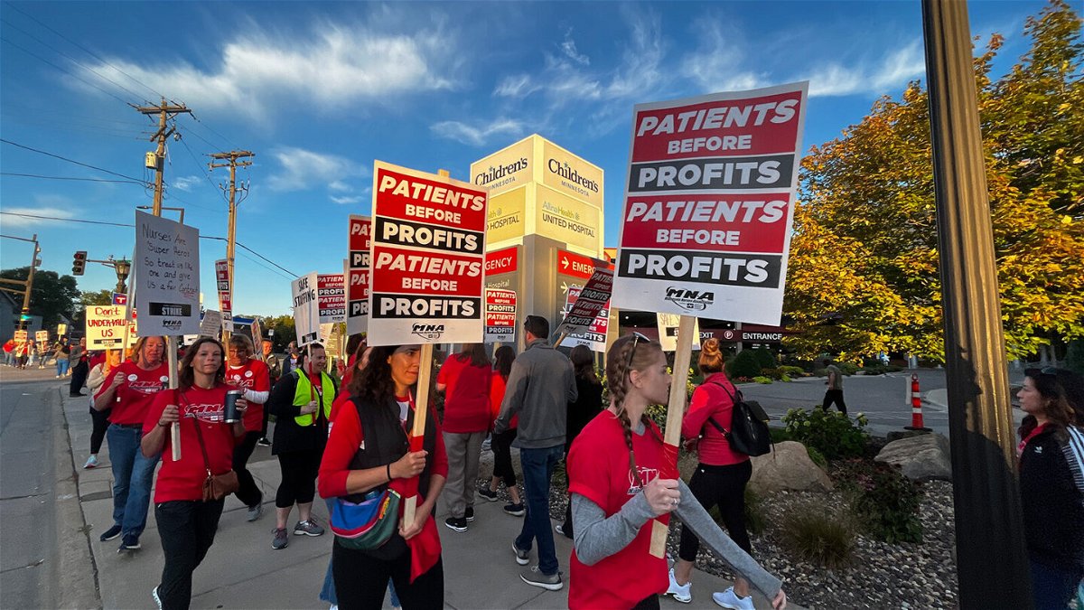 <i>MediaNews Group/St. Paul Pioneer Press/Getty Images</i><br/>Nurses at Children's Minnesota and United Hospital in St. Paul