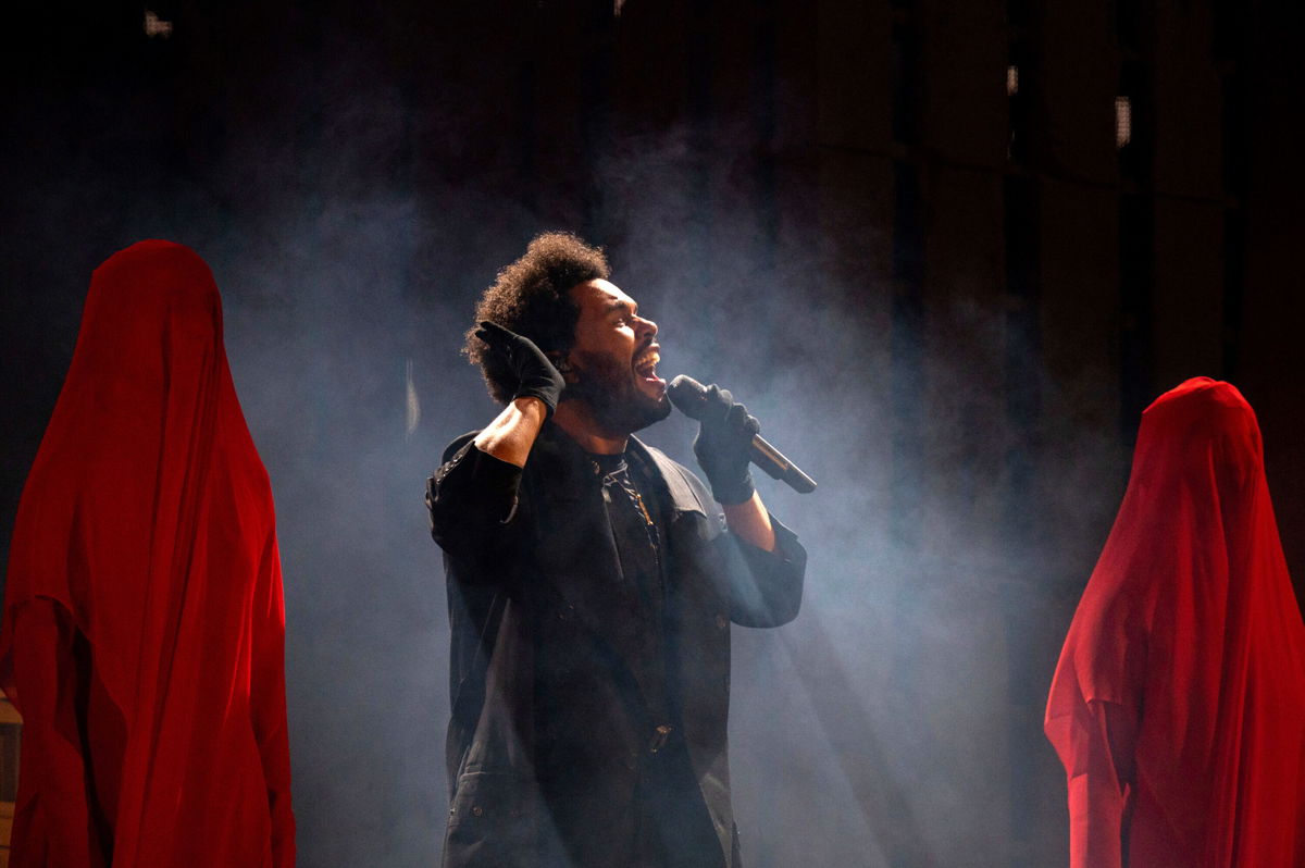 <i>Paul R. Giunta/Invision/AP</i><br/>The Weeknd performs during his 