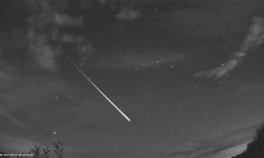 Unusually slow-moving fireball lights up the night sky across Scotland. An image of the fireball taken by a camera operated by the UK Meteor Observation Network is seen here.