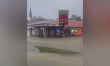 Businesses were under water in Summerville on September 5.