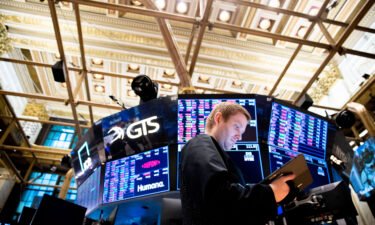 Traders work on the floor of the New York Stock Exchange on September 13. The stock market fell the most since June 2020