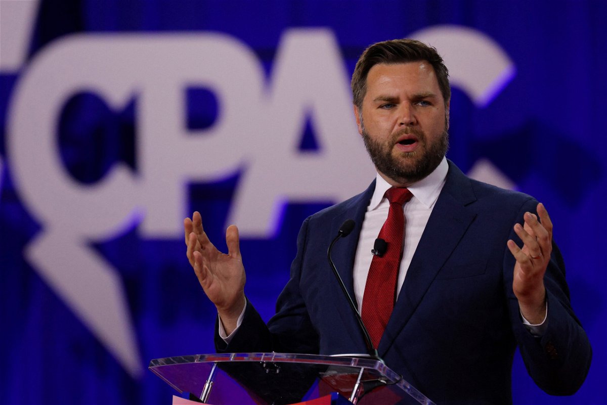 <i>Brian Snyder/Reuters</i><br/>Republican U.S. Senate candidate in Ohio J.D. Vance speaks at the Conservative Political Action Conference (CPAC) in Dallas