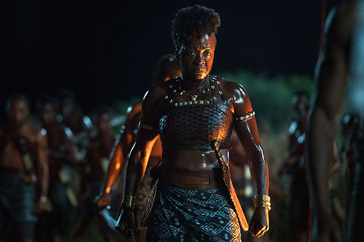 <i>Ilze Kitshoff/Sony Pictures</i><br/>Viola Davis stars as the warrior leader in 'The Woman King.'