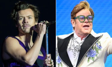 Harry Styles (left) and Elton John (right) paid tribute to the late Queen Elizabeth at their concerts on September 8.