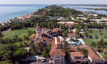 An aerial view of former President Donald Trump's Mar-a-Lago home in Palm Beach