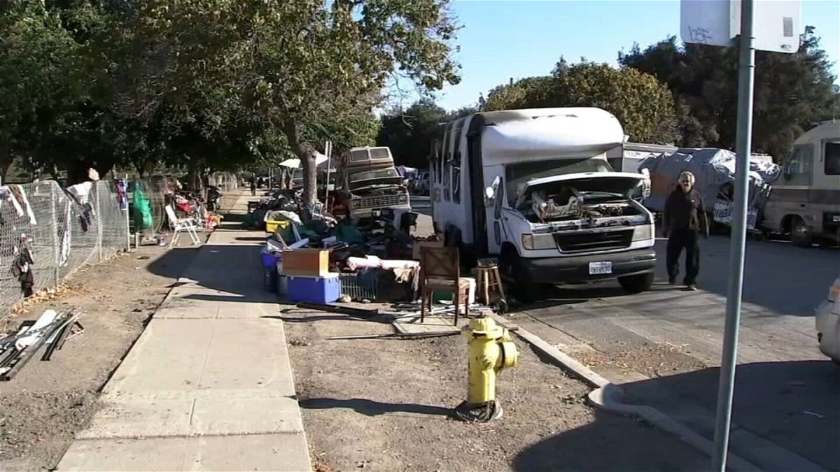 <i>KGO</i><br/>There are roughly 100 unhoused residents are living on a baseball field at San Jose's Columbus Park. The area is across the street from what used to be the city's largest encampment near the Mineta San Jose International Airport.