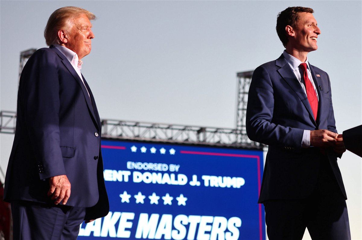 <i>Mario Tama/Getty Images</i><br/>Arizona Republican Senate nominee Blake Masters
