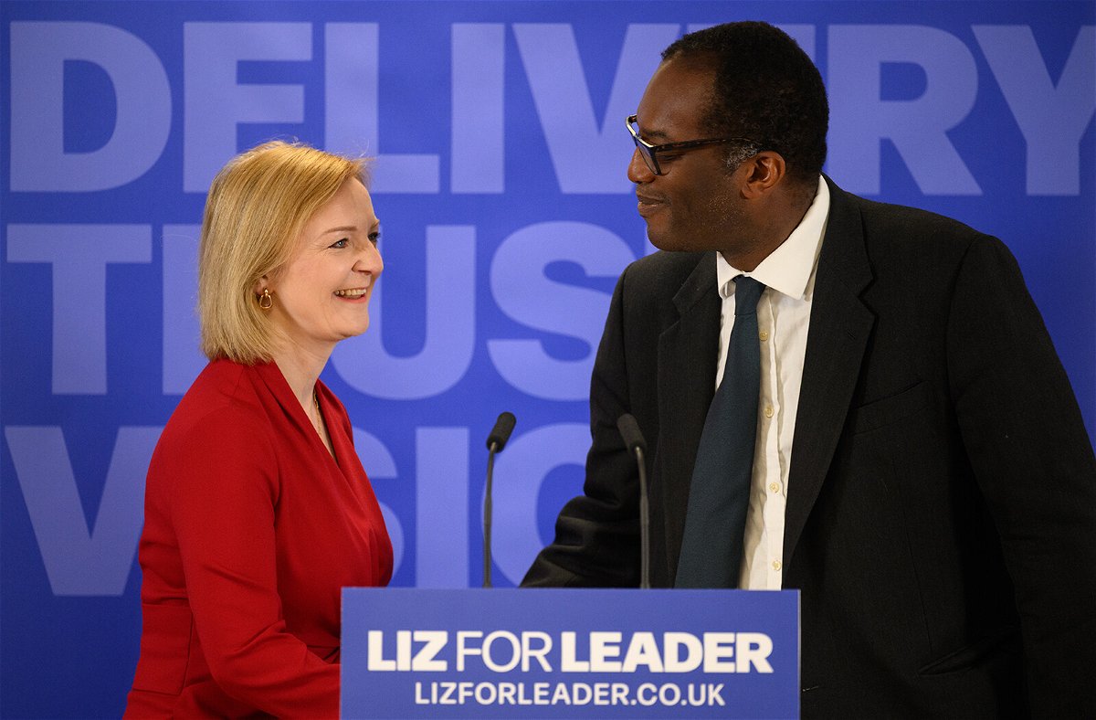 <i>Leon Neal/Getty Images</i><br/>Chancellor Kwasi Kwarteng and Prime Minister Liz Truss faced a backlash over proposed tax cuts.