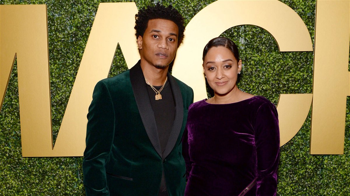 <i>Andrew Toth/Getty Images</i><br/>Tia Mowry announced on social media Tuesday that she and her husband Cory Hardrict are divorcing. Hardrict and Mowry are pictured here in 2020.