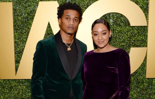 Tia Mowry announced on social media Tuesday that she and her husband Cory Hardrict are divorcing. Hardrict and Mowry are pictured here in 2020.