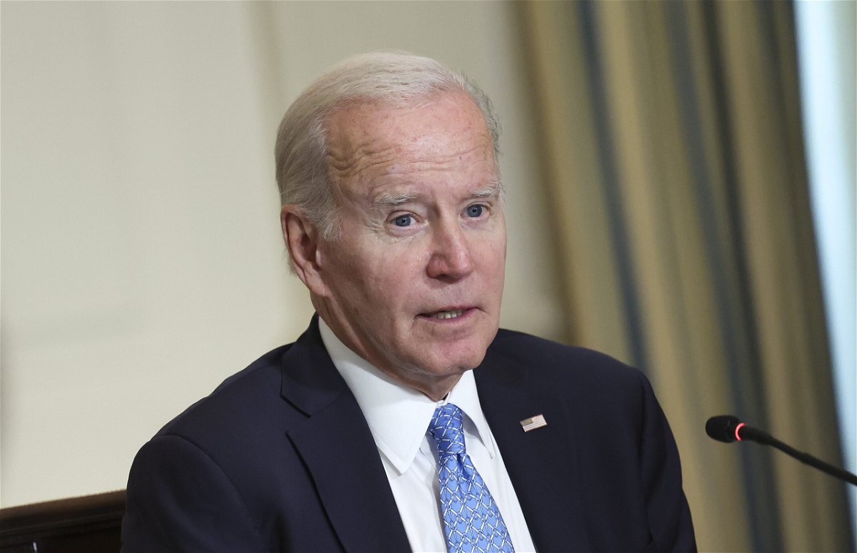 <i>Kevin Dietsch/Getty Images</i><br/>President Joe Biden is seen here at the White House on September 26. The US is expected to issue new sanctions against law enforcement officials and those who are directly involved in the crackdown on protesters in Iran.