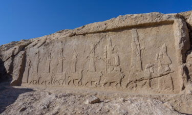 Carvings ran along irrigation canals in Faida Archaeological Park in northern Iraq.
