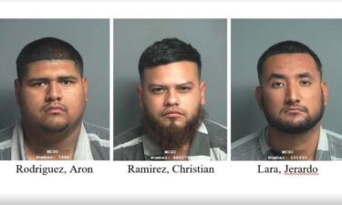 Multiple roosters were found when deputies arrested three men accused of cockfighting in Porter on Sunday. (L-R) Aron Rodriguez