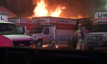 Portland fire and rescue says the trucks that were burning were so close together that firefighters weren't able to get very close to the flames.