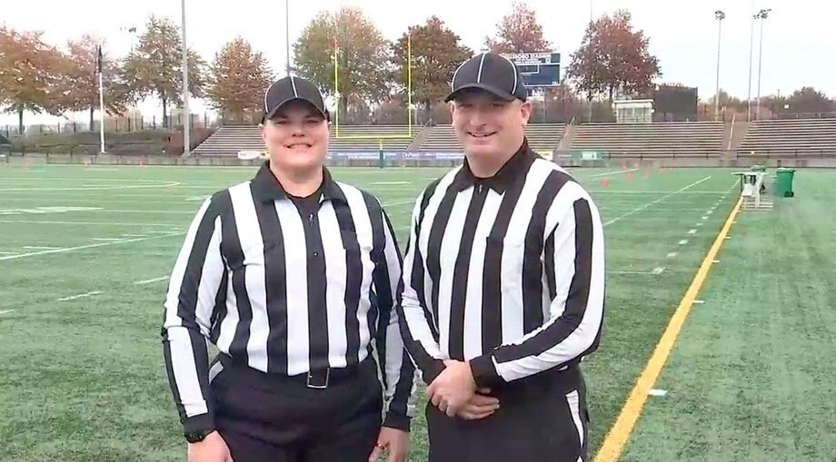 <i>KPTV</i><br/>Two civil servants just earned the right to officiate their first 6A OSAA state championship games on Friday night in Hillsboro. The final between West Linn and Sheldon was the first time working the year end title game for long-tenured Portland Football Officials Association members Jeana Fisher and Steve Anderson.