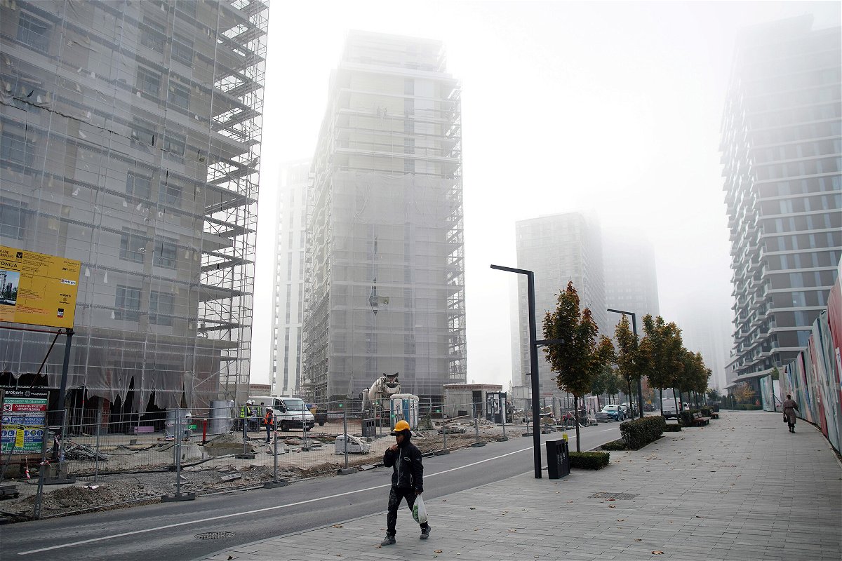 <i>Oliver Bunic/Bloomberg/Getty Images</i><br/>A construction site in Belgrade