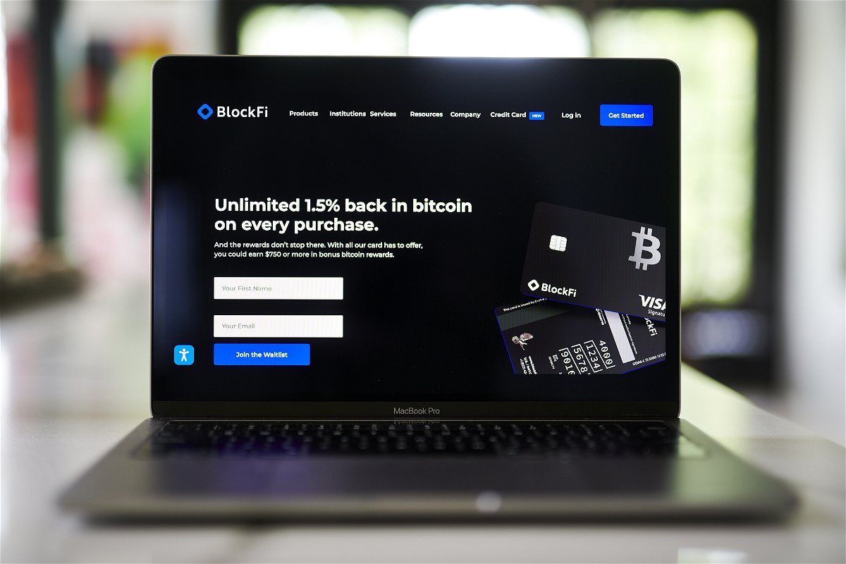 <i>Gabby Jones/Bloomberg/Getty Images</i><br/>Crypto lender BlockFi filed for bankruptcy Monday. Pictured is the BlockFi website on a laptop computer.