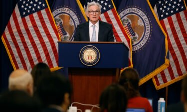 Federal Reserve Bank Chairman Jerome Powell speaks during a news conference at the bank headquarters on November 02