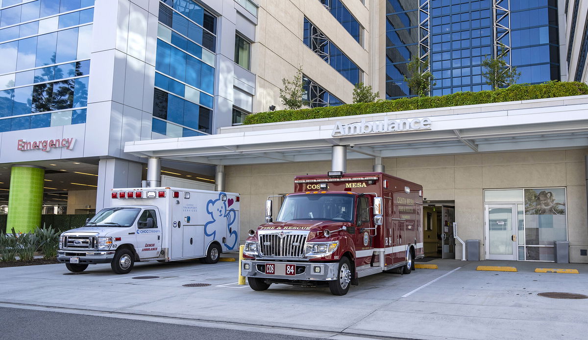 <i>Mark Rightmire/MediaNews Group/Orange County Register/Getty Images</i><br/>Ambulances are pictured here parked at the Children's Health of Orange County on November 1. RSV hospitalizations were significantly higher than normal again last week amid a respiratory virus season that's hitting the United States earlier and harder than usual.