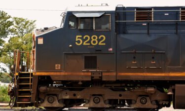 A CSX locomotive is seen in Orlando on September 14. Businesses are scrambling to limit the damage of a looming freight rail strike.
