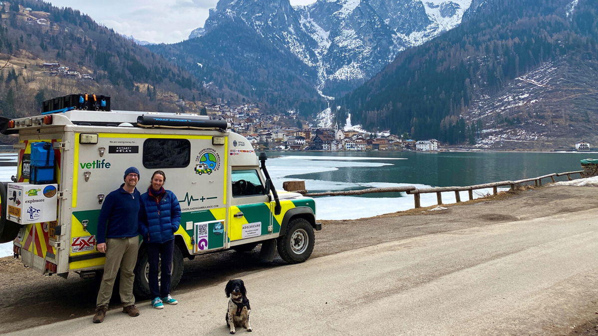 <i>Lawrence Dodi</i><br/>UK couple Lawrence Dodi (left) and Rachel Nixon are attempting to set the Guinness World Record for the 'Longest Journey in an Ambulance'.