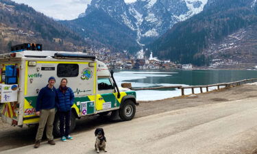 UK couple Lawrence Dodi (left) and Rachel Nixon are attempting to set the Guinness World Record for the 'Longest Journey in an Ambulance'.