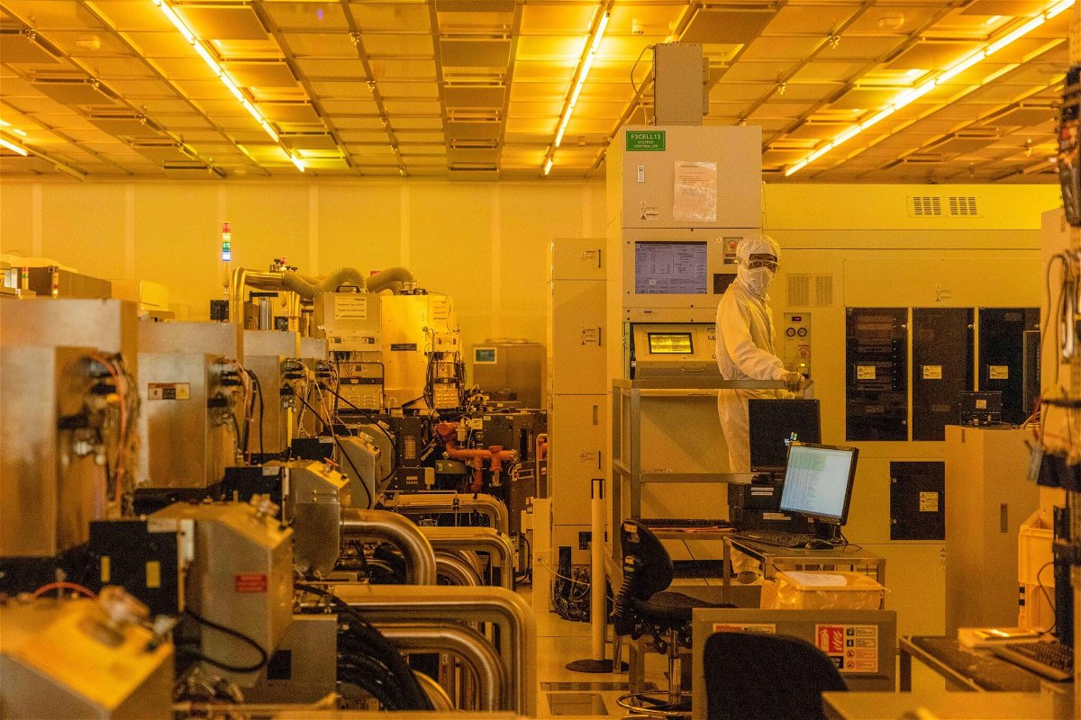 <i>Hollie Adams/Bloomberg/Getty Images</i><br/>Nexperia in the United Kingdom was told to sell at least 86% of its stake in Newport Wafer Fab. A manufacturing room at Newport Wafer Fab is pictured here in Newport