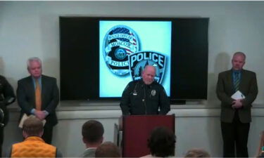 Moscow Police Department Chief James Fry speaks during a press conference in Moscow