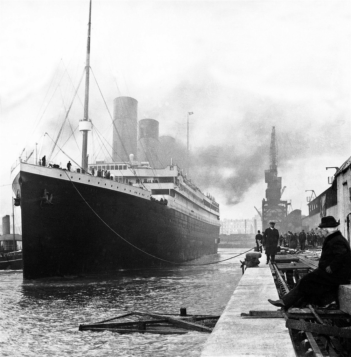 <i>Pictures from History/Universal Images Group/Getty Images</i><br/>The Titanic is seen here in April 1912. Divers have uncovered a surprising discovery near the wreck of the Titanic.