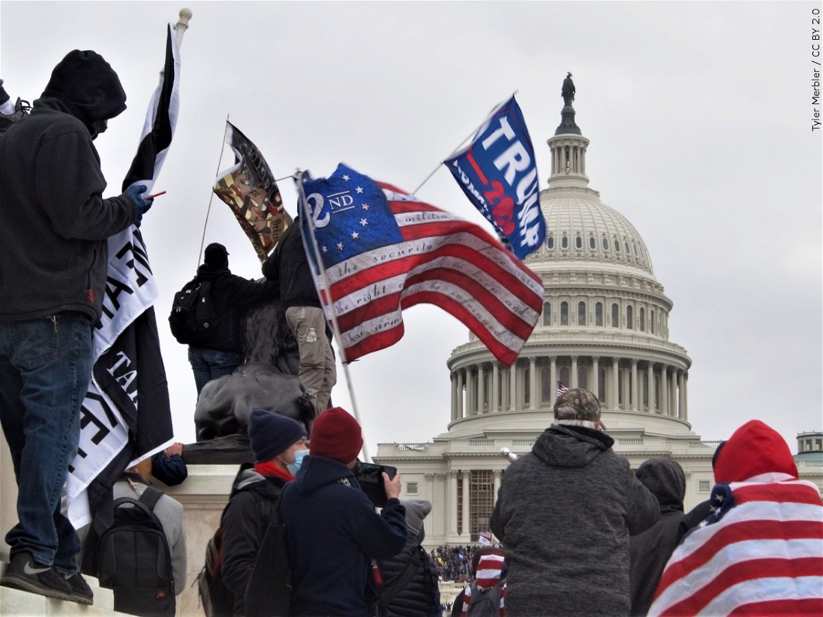 FILE - Trump supporters outside the U.S. Capitol on Jan. 6, 2021.
