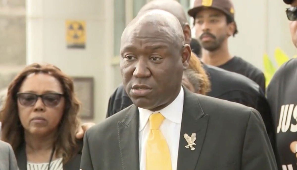 <i>WDSU</i><br/>Attorney Ben Crump joined the family to announce the lawsuit.