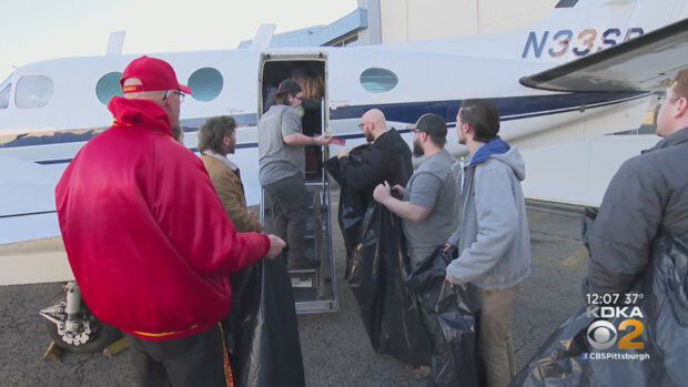 <i>KDKA</i><br/>U.S. Marine Corps representatives helped fill a plane on the campus of the Pittsburgh Institute of Aeronautics with hundreds of holiday gifts for children on December 9.
