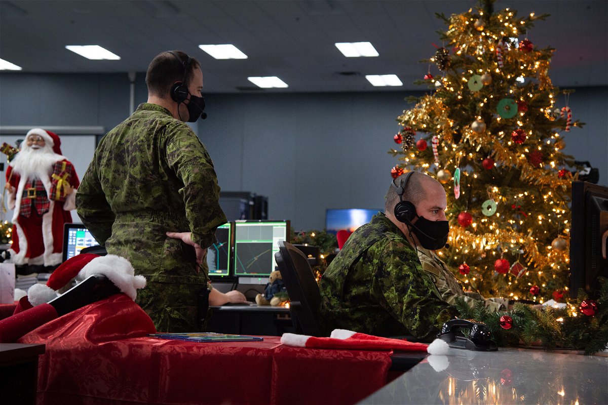 <i>North American Aerospace Defense Command</i><br/>22 Wing Canadian Forces Base in North Bay held it’s annul NORAD tracks Santa promotion. The local media were invited to the Operations floor to capture 22 Wing members in action while tracking Santa on his sleigh on Christmas evening. Photo credit: Corporal Rob Ouellette