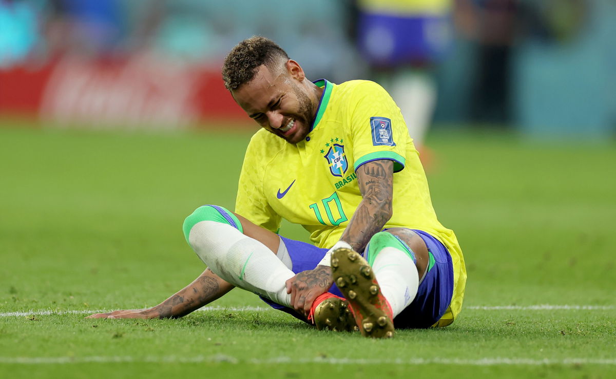 <i>Lars Baron/Getty Images Europe/Getty Images</i><br/>Neymar injured his ankle in Brazil's first match of the tournament.