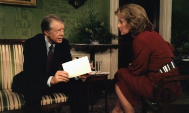 Jimmy Carter during an interview with Barbara Walters circa December 14