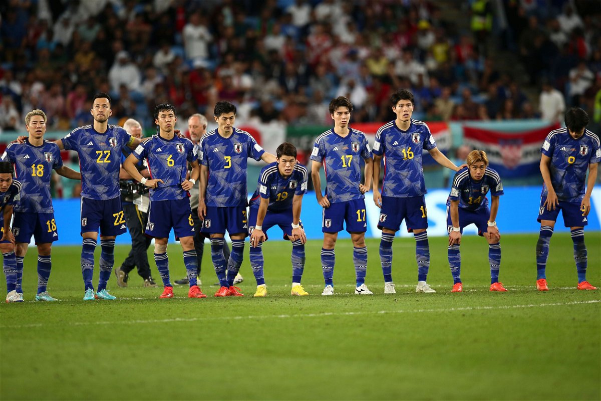 <i>Michael Zemanek/Shutterstock</i><br/>Japan's players look dejected at the end of the last-16 match against Croatia