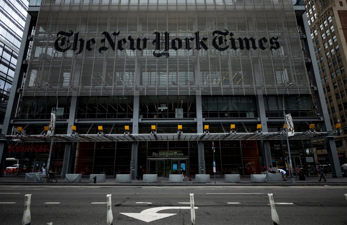 <i>Johannes Eisele/AFP/Getty Images</i><br/>The New York Times is bracing for a historic mass walkout as union negotiations go down to the wire. The New York Times building is seen on June 30