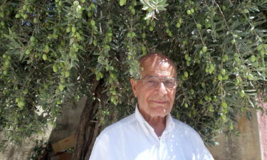 Mahmoud Salah poses during a recent trip to the West Bank. When possible