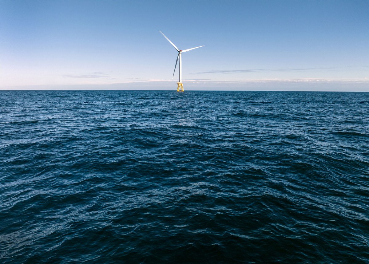 <i>John Moore/Getty Images North America/Getty Images</i><br/>Wind turbines generate electricity at the Block Island Wind Farm in July near Rhode Island.