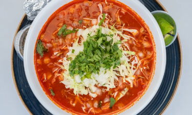 Posole is a traditional way to start a Mexican Christmas meal.