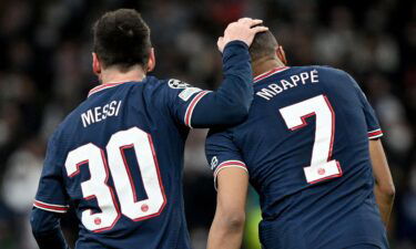 Messi and Mbappé both play for French club Paris-Saint Germain.
