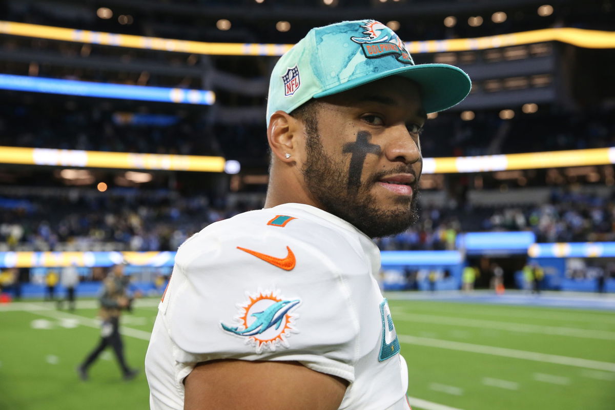 <i>Jevone Moore/Icon Sportswire/Getty Images</i><br/>Miami Dolphins quarterback Tua Tagovailoa was diagnosed with his second concussion this season.