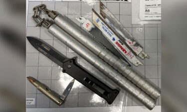 A TSA spokesman tweeted an image of the the weapons -- 3 saw blades