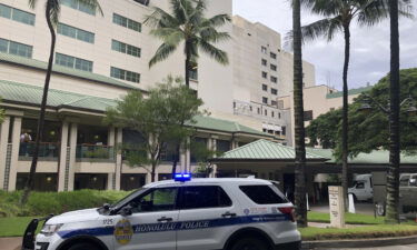 This photo shows the exterior of The Queen's Medical Center in Honolulu where some patients injured by air turbulence on a Hawaiian Airlines flight from Phoenix to Honolulu were taken on December 18.