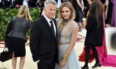 David Foster and Katharine McPhee attend the Heavenly Bodies: Fashion & The Catholic Imagination Costume Institute Gala at The Metropolitan Museum of Art on May 7