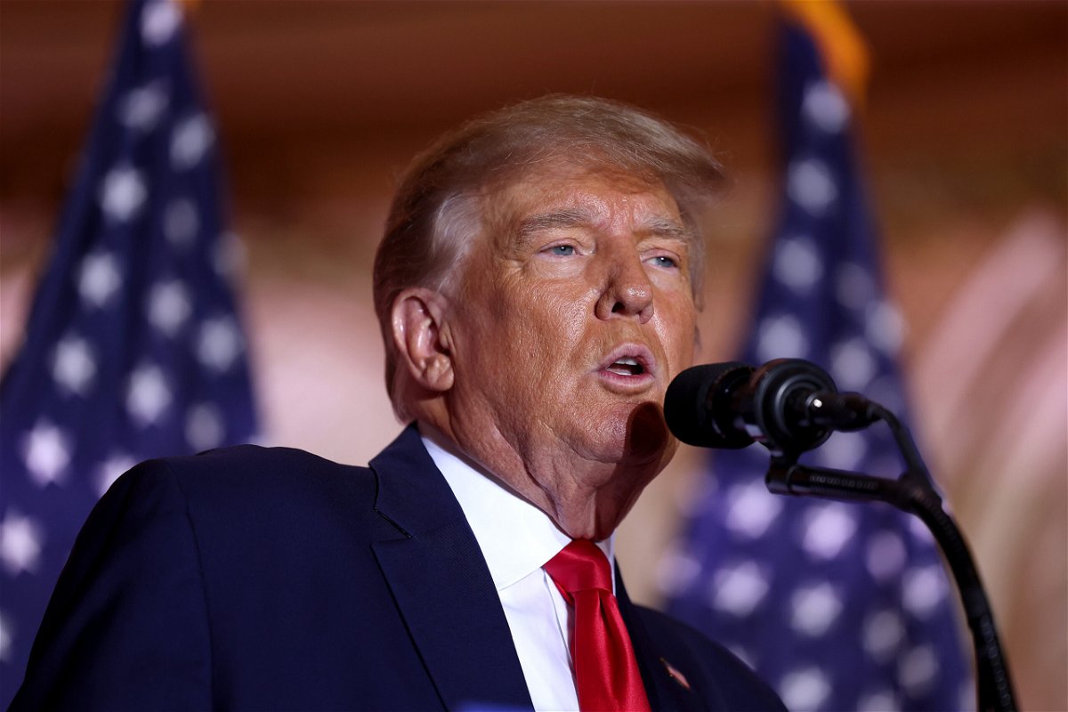 <i>Joe Raedle/Getty Images</i><br/>Former President Donald Trump officially launches his 2024 presidential campaign on November 15